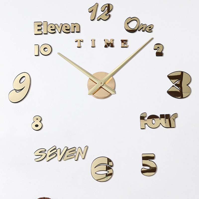 Simple Creative Clock Wall Sticker Diy Wall Clock