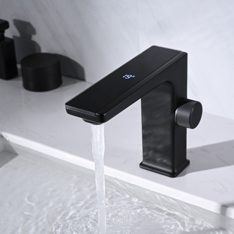 Household All Copper Digital Display Basin Faucet