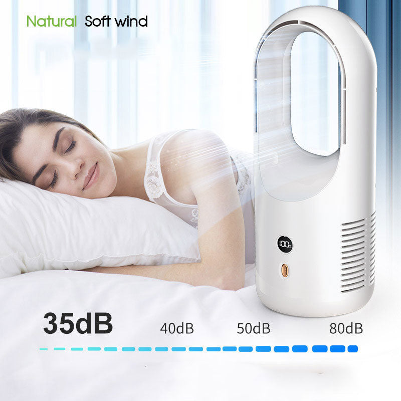 Electric Bladeless Fan Cooler Desktop Portable Usb Rechargable Air Cooling Fan