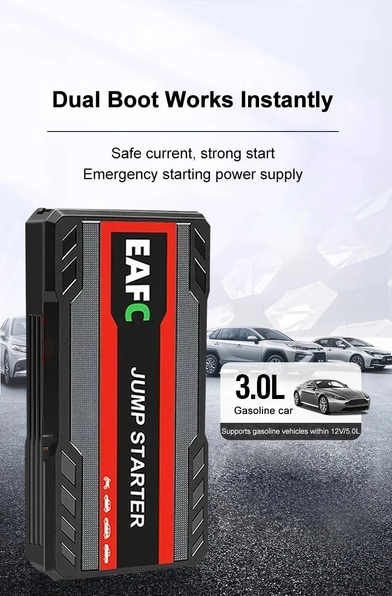 Car Jump Starter 1200A Portable Power Bank Car Battery Booster 12V Car Starting Device for Petrol 4.0L Diesel 2.0L