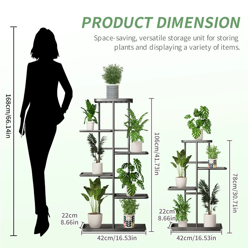 Plant Stand Stand For Flowers Iron 6/7/8Layers Plant Shelf Plant Organizer Storage Plant Holder Display Stand Garden Decoration