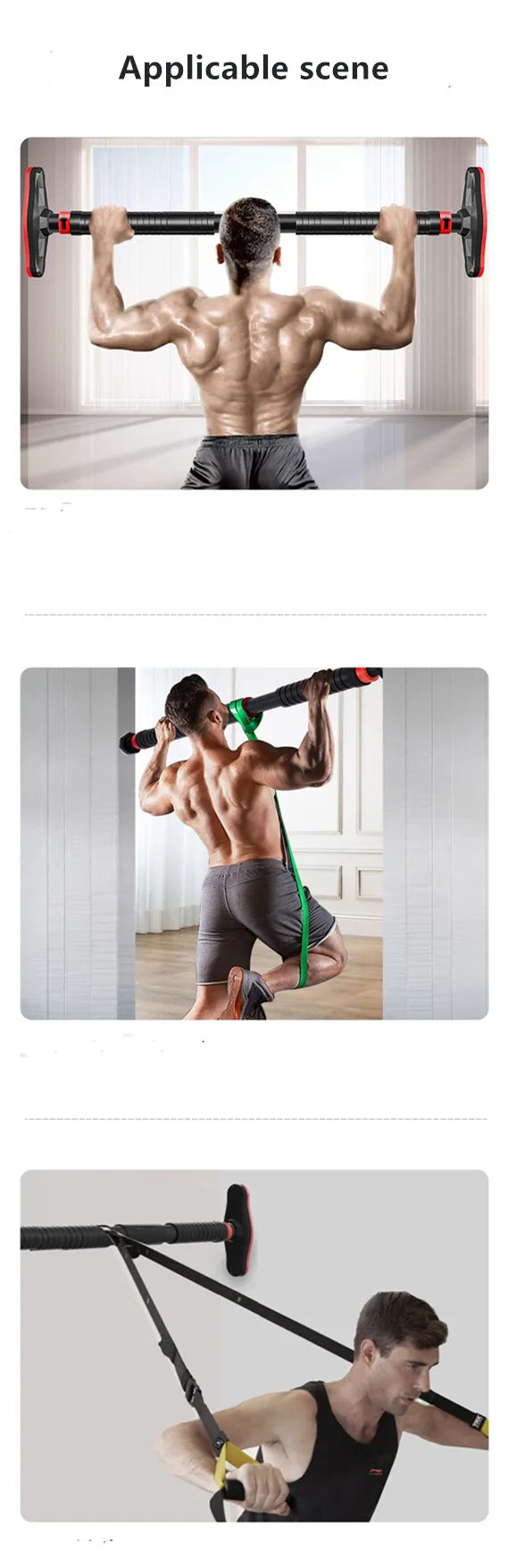 400kg Adjustable Door Horizontal Bars Exercise Home Workout Gym Chin Up Training Pull Up Bar Sport Fitness Equipments