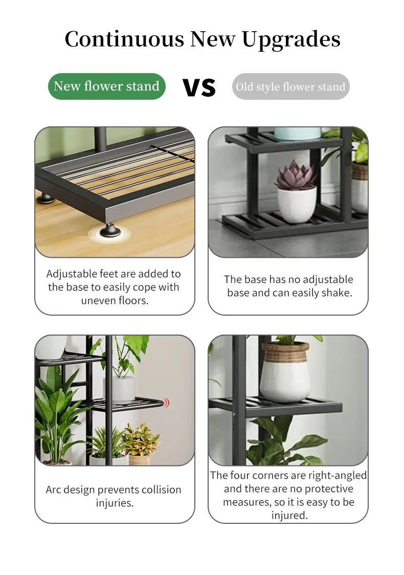 Plant Stand Stand For Flowers Iron 6/7/8Layers Plant Shelf Plant Organizer Storage Plant Holder Display Stand Garden Decoration