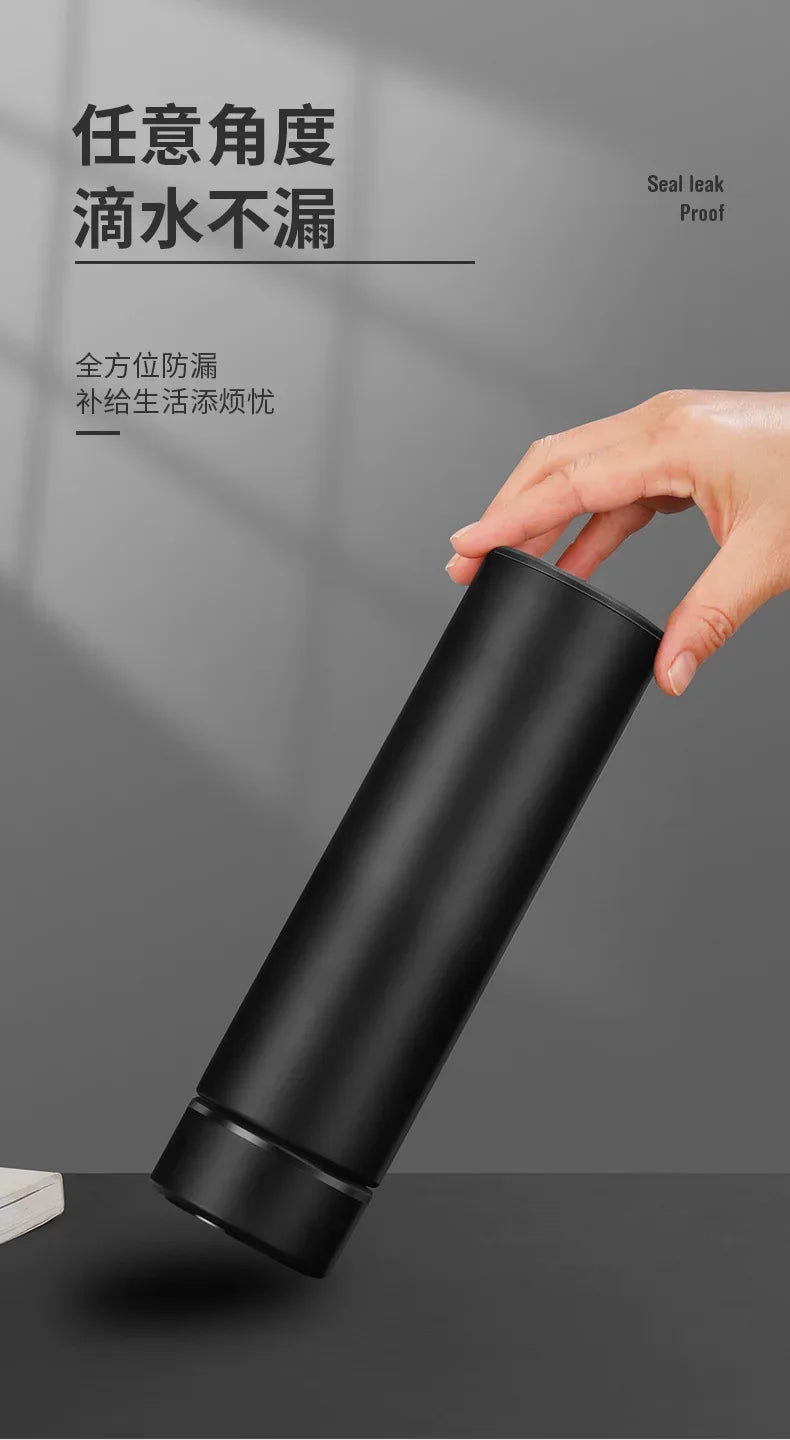 500ml Smart Temperature Display Thermos Cup Cute Children's Student Water Bottle Coffee Mug Stainless Steel Portable Drinkware