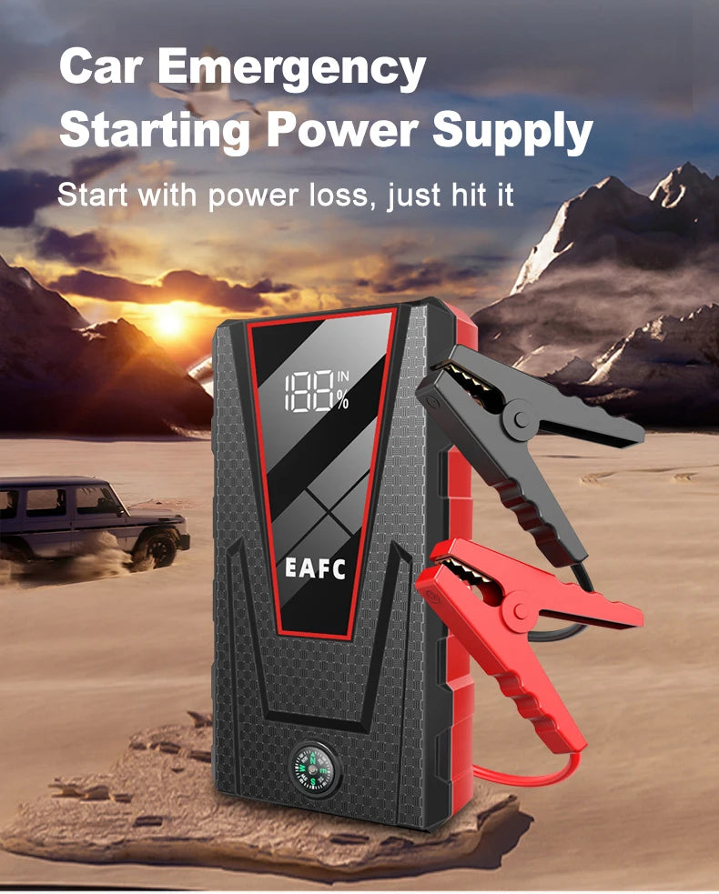Car Jump Starter 1200A Portable Power Bank Car Battery Booster 12V Car Starting Device for Petrol 4.0L Diesel 2.0L