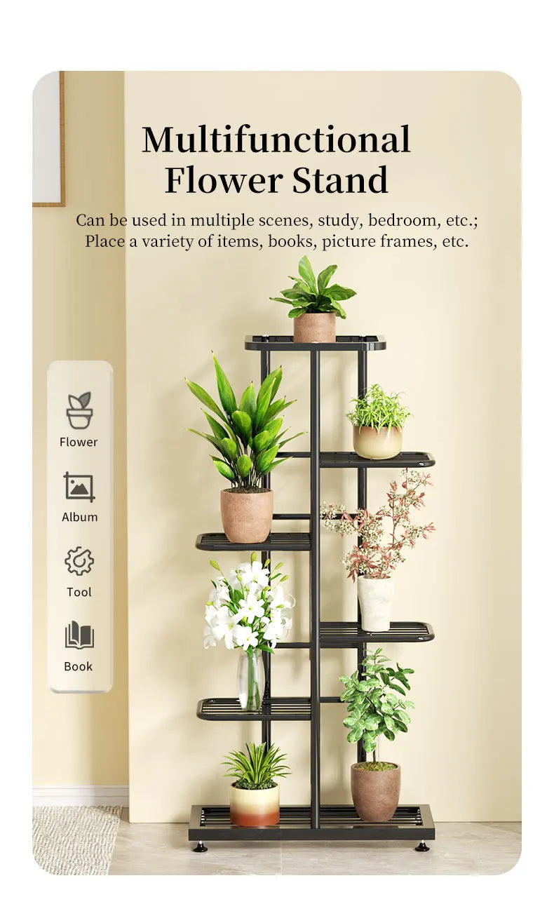 Plant Stand Stand For Flowers Iron 6/7/8Layers Plant Shelf Plant Organizer Storage Plant Holder Display Stand Garden Decoration