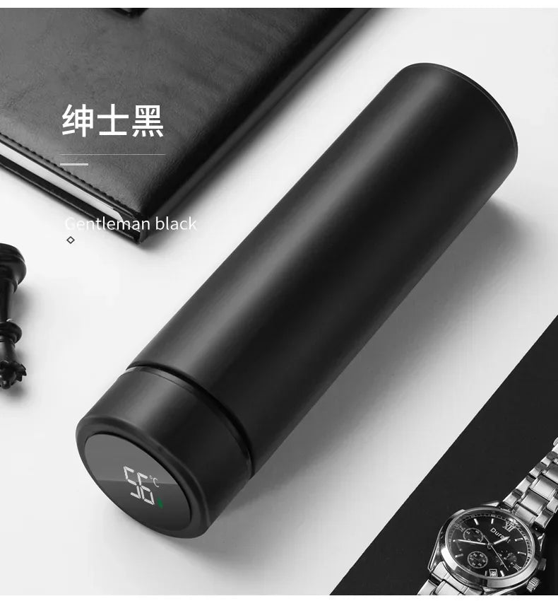 500ml Smart Temperature Display Thermos Cup Cute Children's Student Water Bottle Coffee Mug Stainless Steel Portable Drinkware