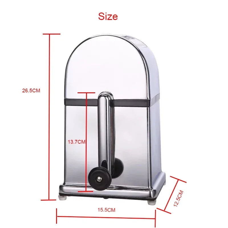 Stainless Steel Ice Crusher Mini Ice shavers Chopper Manual Snow Cone Smoothie Maker Ice Block Breaking Machine slush machine