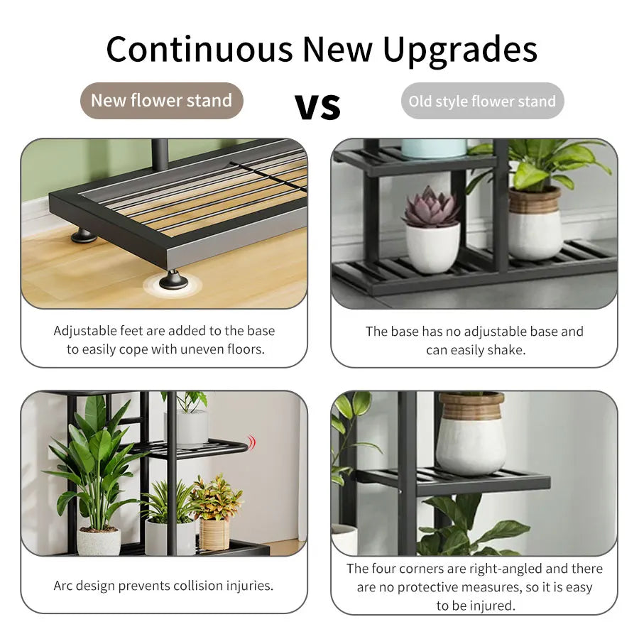 Plant Stand Stand For Flowers Iron 6/7/8Layers Plant Shelf Plant Organizer Storage Plant Holder Display Stand Garden Decoration