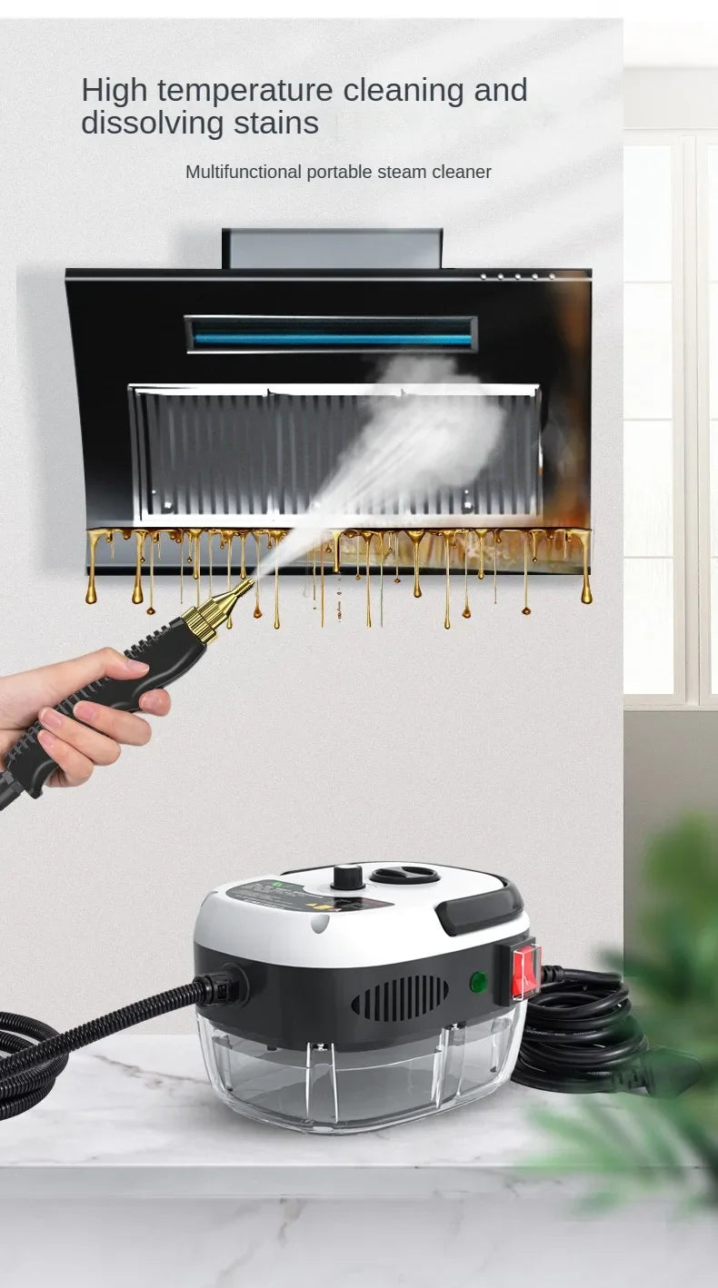 2500W High Temperature and Pressure Handheld Steam Cleaners Air Conditioner Kitchen Hood Car Steam Clean Machine Floor Cleaning