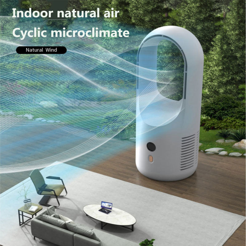 Electric Bladeless Fan Cooler Desktop Portable Usb Rechargable Air Cooling Fan