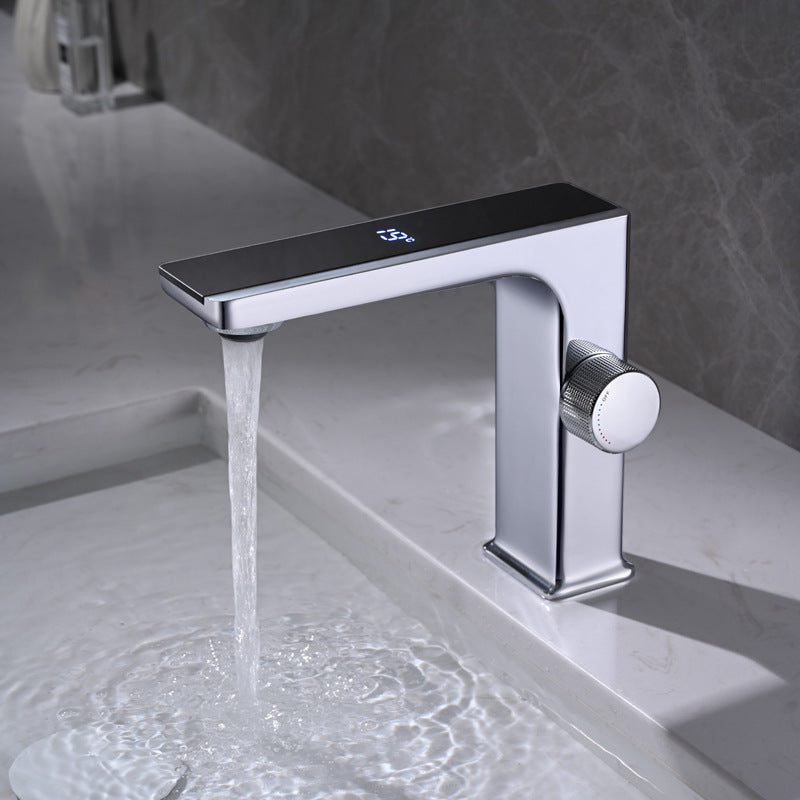 Household All Copper Digital Display Basin Faucet