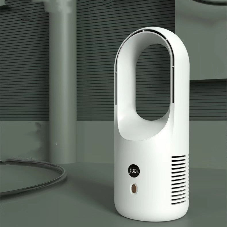 Electric Bladeless Fan Cooler Desktop Portable Usb Rechargable Air Cooling Fan