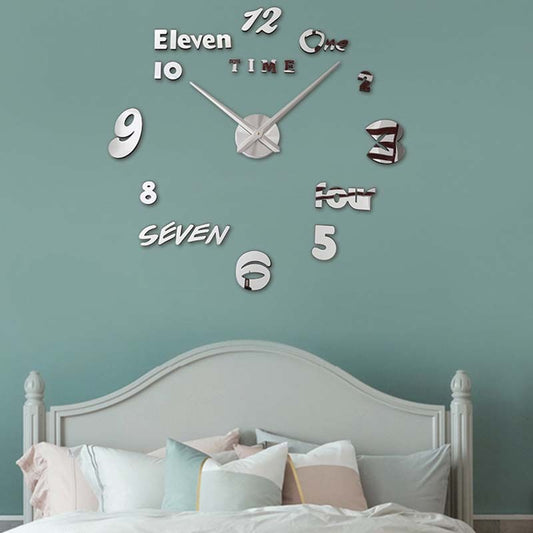 Simple Creative Clock Wall Sticker Diy Wall Clock