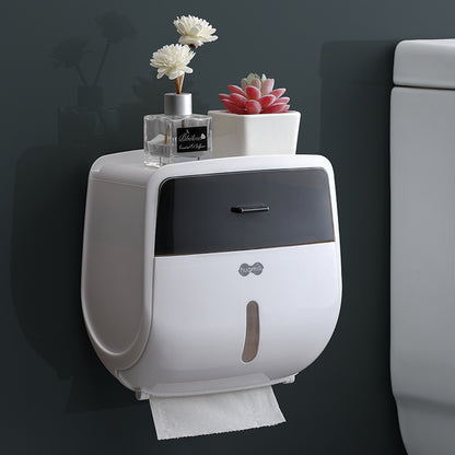 Toilet paper towel box toilet paper towel holder no perforation waterproof roll paper tube creative toilet paper box