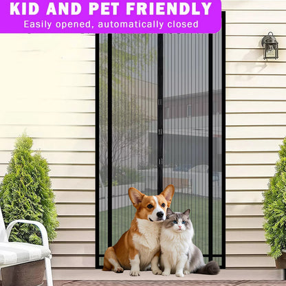 Fly Screen Door Insect Screen Door Curtain Magnetic Curtain Balcony Door 220x100cm