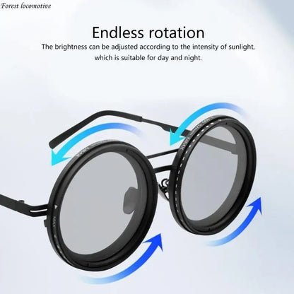 Multifunction Steampunk Sunglasses Polarized Lenses Fashionable for Driving Fishing 32GB