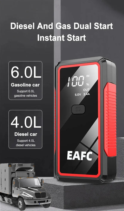 Car Jump Starter 1200A Portable Power Bank Car Battery Booster 12V Car Starting Device for Petrol 4.0L Diesel 2.0L
