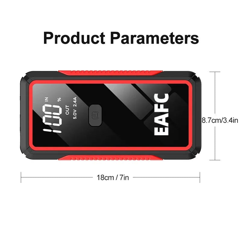 Car Jump Starter 1200A Portable Power Bank Car Battery Booster 12V Car Starting Device for Petrol 4.0L Diesel 2.0L