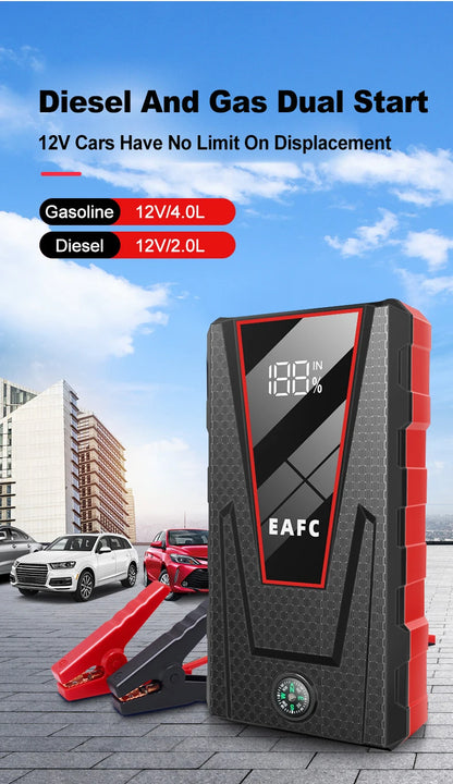 Car Jump Starter 1200A Portable Power Bank Car Battery Booster 12V Car Starting Device for Petrol 4.0L Diesel 2.0L