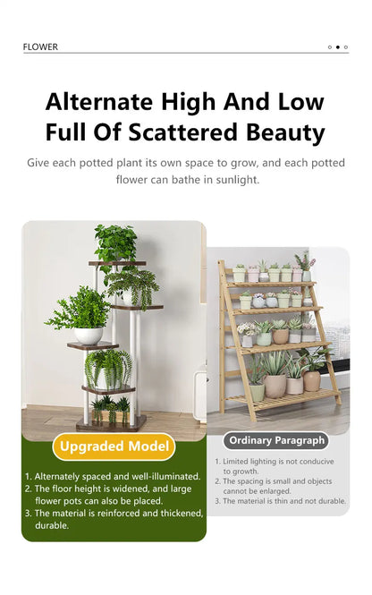 Plant Stand Stand For Flowers Iron 6/7/8Layers Plant Shelf Plant Organizer Storage Plant Holder Display Stand Garden Decoration