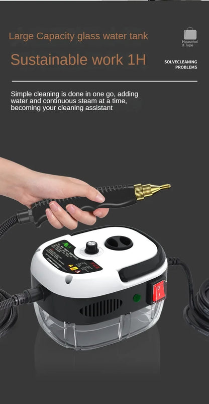 2500W High Temperature and Pressure Handheld Steam Cleaners Air Conditioner Kitchen Hood Car Steam Clean Machine Floor Cleaning