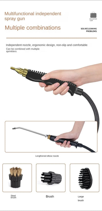 2500W High Temperature and Pressure Handheld Steam Cleaners Air Conditioner Kitchen Hood Car Steam Clean Machine Floor Cleaning