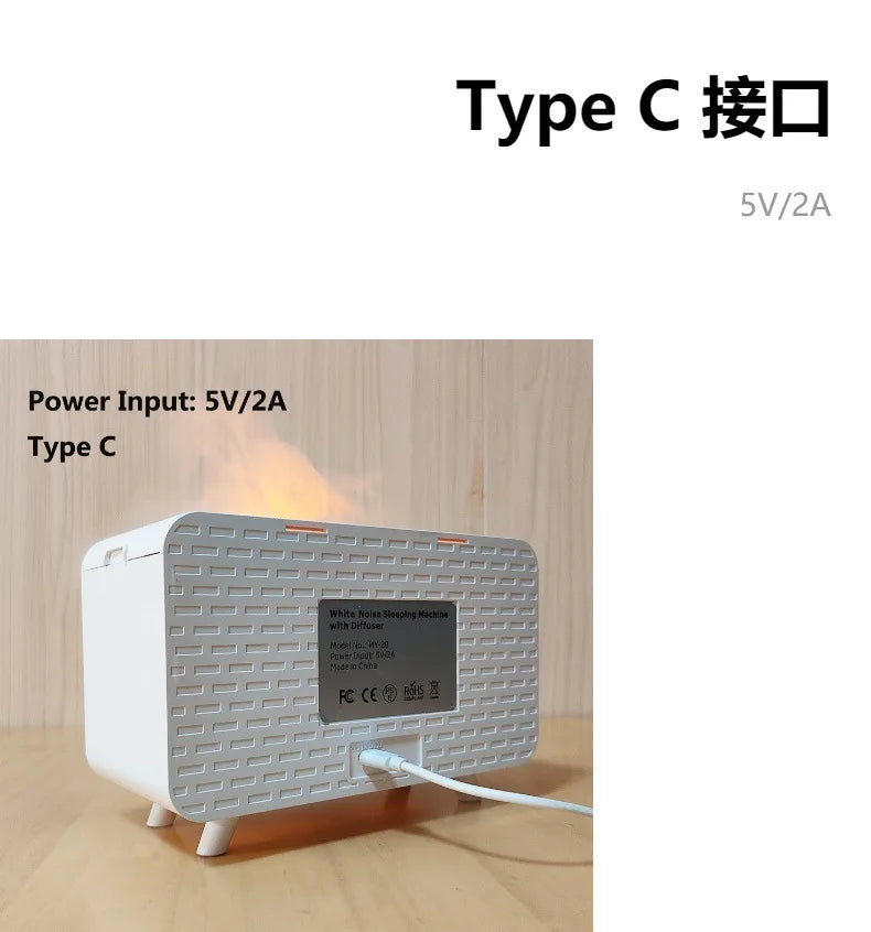 3 in 1 Bluetooth Speaker White Noise Sleep Night Light Humidifier All-in-one Machine Free Combination of 8 Group Nature Sound