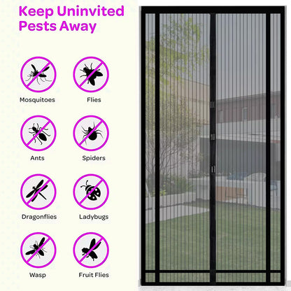 Fly Screen Door Insect Screen Door Curtain Magnetic Curtain Balcony Door 220x100cm